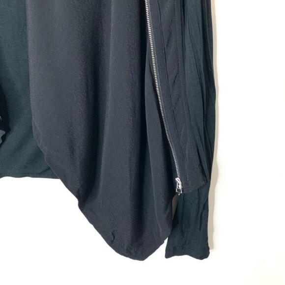 Aritzia Babaton Oliver Moto Blazer Zip Up Asymmetrical Draped Black  Size XS - Picture 9 of 13
